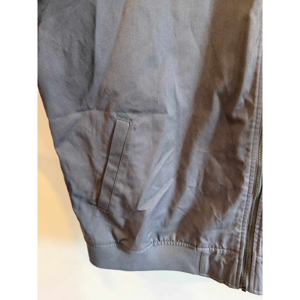 Line of Trade Mens XXL Gray Cotton Blend Full Zip Bomber Jacket Outerwear - Picture 3 of 8